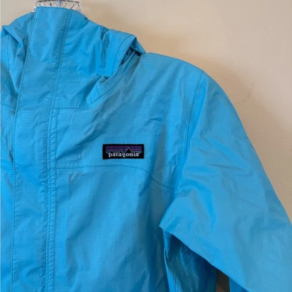 Patagonia Jacket Women’s XS Blue Full Zip Torrentshell Hooded Rain Windbreaker - Picture 3 of 14